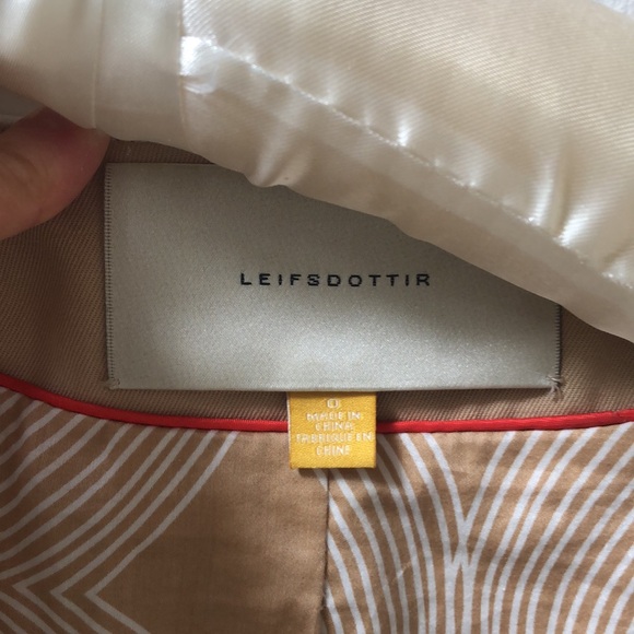 Leifsdottir leather and canvas coat - Picture 4 of 8